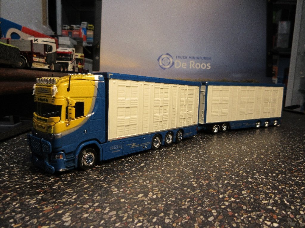 Tekno Scania Veecombi Fribergs met certificaat, Hobby en Vrije tijd, Modelauto's | 1:50, Ophalen of Verzenden, Nieuw, Bus of Vrachtwagen