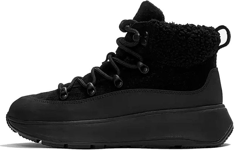 Fitflop Dames F-Mode Teddy Collar Suède Veterschoen - Maa..., Overige kleuren, FitFlop Ltd, Lage of Enkellaarzen, Nieuw