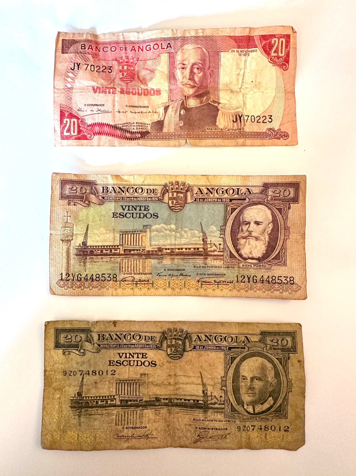 Papiergeld Angola (3x), munten Rhodesië (4x), Portugal (4x), Verzenden, Overige landen, Setje