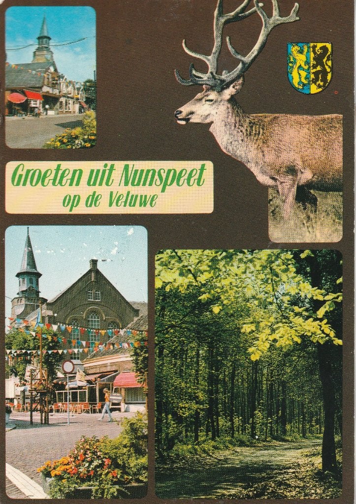 Groeten uit Nunspeet op de Veluwe, Ophalen of Verzenden, 1960 tot 1980, Gelopen, Gelderland