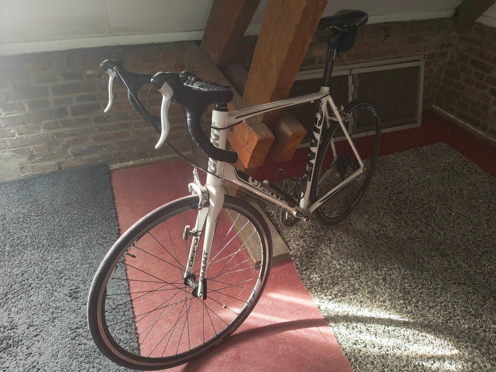 Giant racefiets - Wit, gebruikt, goede staat, 28 inch, Gebruikt, Aluminium, Meer dan 20 versnellingen