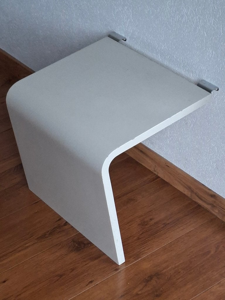 Auping aanhaaktafel, Gebruikt, 90 cm, Eenpersoons, Wit
