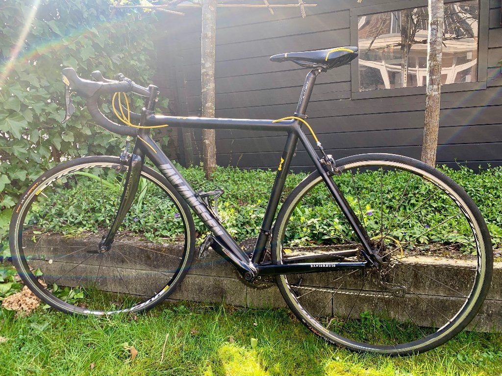 Jan Janssen Racefiets – Mat Zwart – Maat 56 (Shimano 105), Gebruikt, Aluminium, Meer dan 20 versnellingen, 53 tot 57 cm