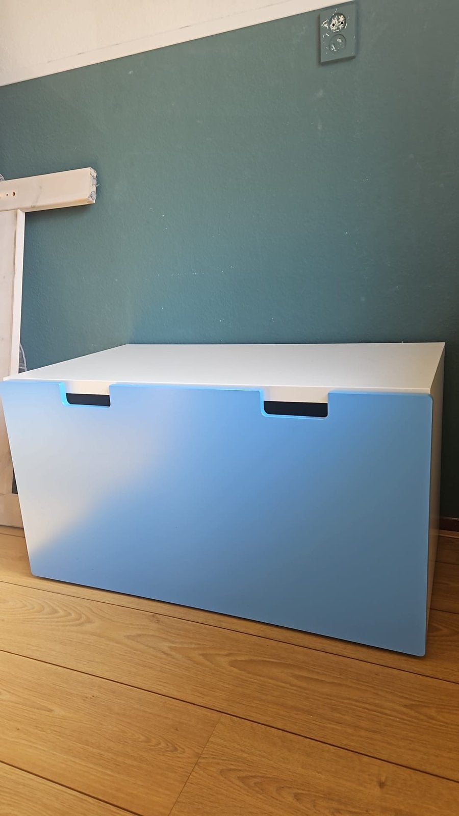 Opbergbox met lade - wit/blauw (ikea), Ophalen, Gebruikt, 1 of 2 laden, 50 tot 100 cm