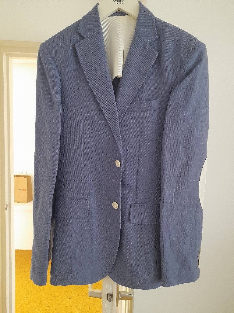 Heren colbert, Zara, Blauw, Ophalen of Verzenden, Zo goed als nieuw
