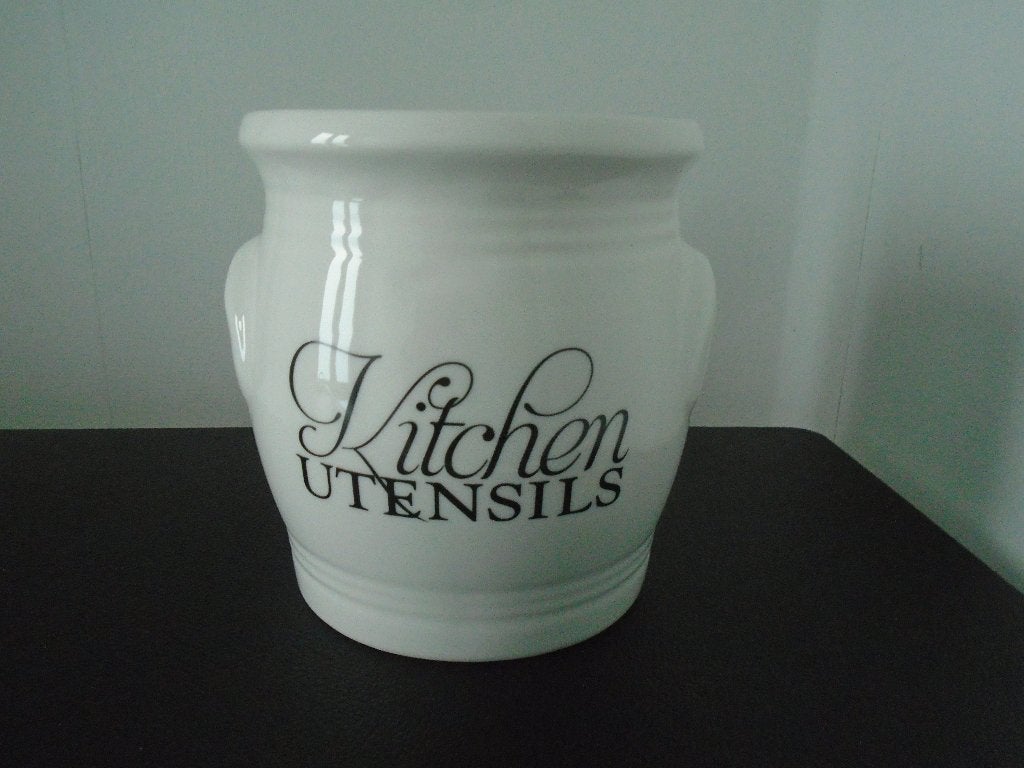 Riviera Maison Porselein Kitchten Utensils Pot ZGAN, Huis en Inrichting, Overige typen, Ophalen of Verzenden, Zo goed als nieuw