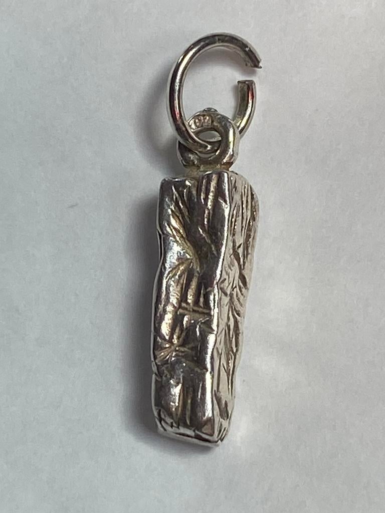 Zilveren bedel kettinghanger totempaal voor bedelarmband, Sieraden, Tassen en Uiterlijk, Bedels, Overige merken, Ophalen of Verzenden