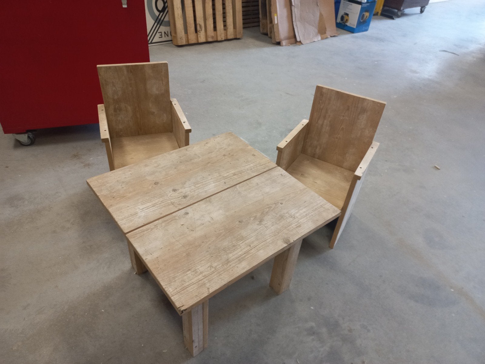 Kindersetje van tafel met 2 stoeltjes, Kinderen en Baby's, Kinderkamer | Tafels en Stoelen, Ophalen, Gebruikt, Tafel(s) en Stoel(en)