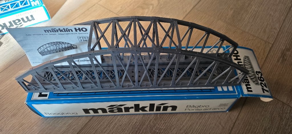 Marklin boogbrug, gratis pijlers., Gelijkstroom of Wisselstroom, Brug, Tunnel of Gebouw, Nieuw, Ophalen of Verzenden