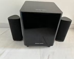 Harman kardon subwoofer inclusief 2x harman kardon speakers, 70 watt of meer, Zo goed als nieuw, Overige spelers, Ophalen