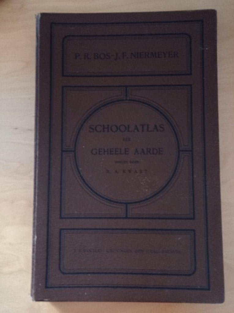Oude Bos atlas, Bos-Niermeyer, 1934, Boeken, Bosatlas, Wereld, Ophalen, Gelezen