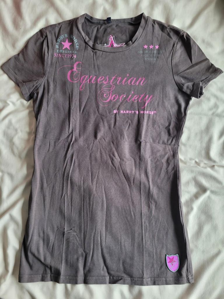 Harry's Horse shirt bruin mt xs, Gebruikt, Ophalen of Verzenden, Bovenkleding, Kinderen