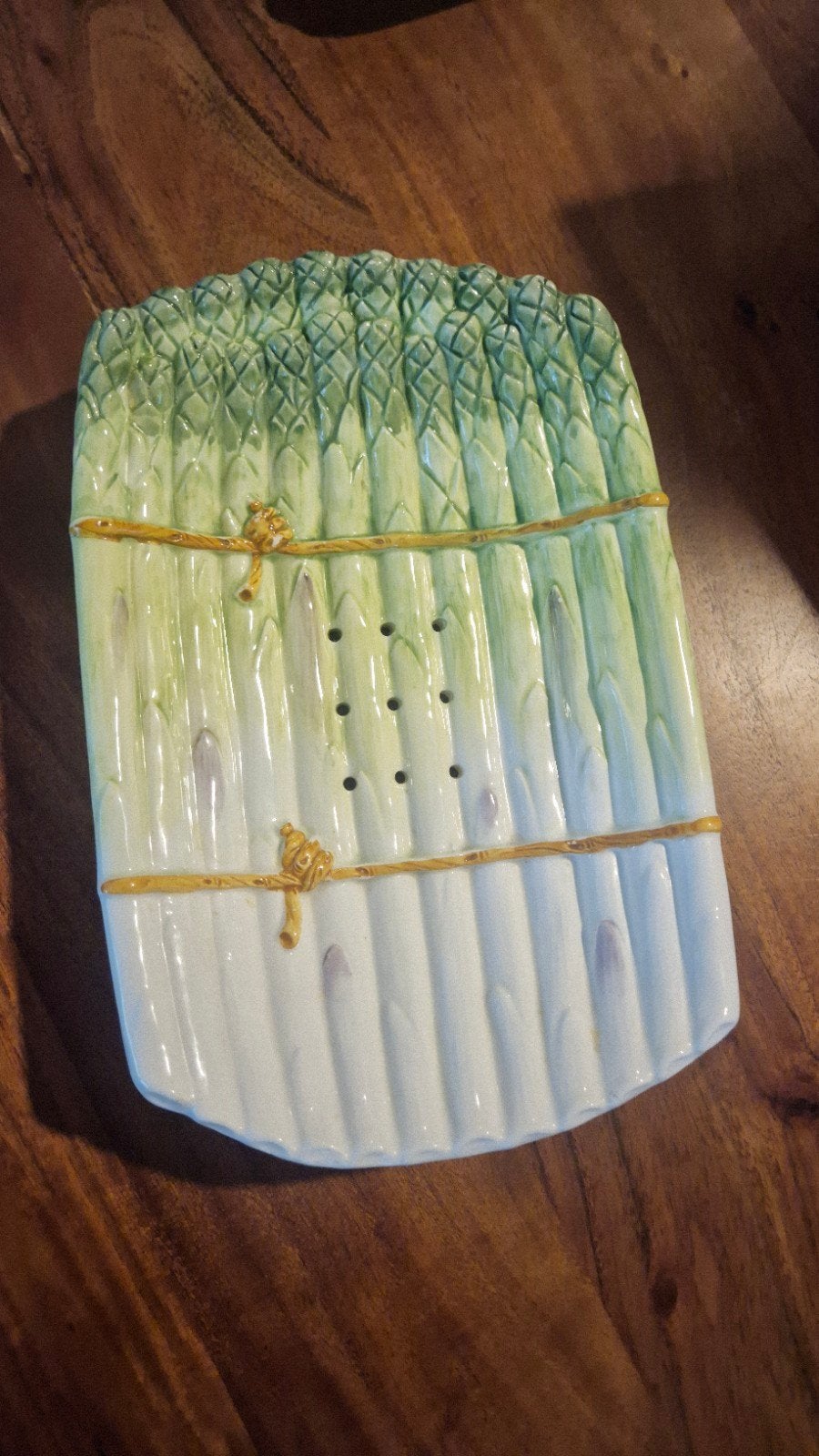 Asperge serveerschaal met onderbord - Made in Italy, Ophalen, Keramiek, Overige stijlen, Schaal of Schalen