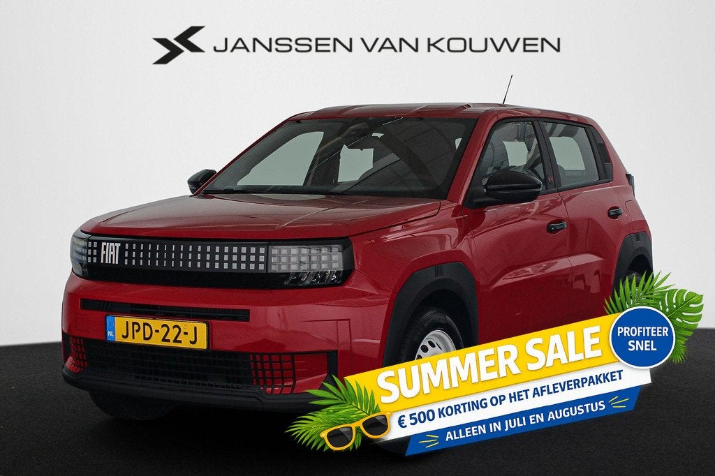Fiat Grande Panda RED 11kW 44 kWh 2+6 Jaar Garantie Apple Ca, Auto's, Fiat, Stof, Gebruikt, Panda, Origineel Nederlands