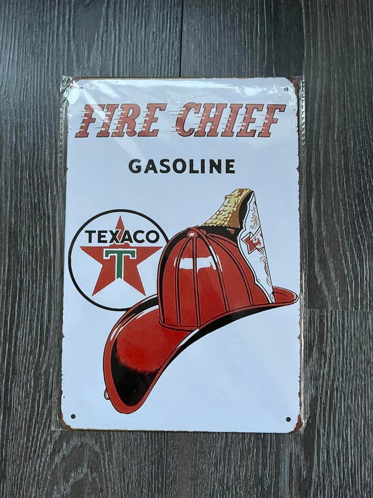 Vintage Retro USA Metalen Wandborden - Ford & Texaco, Metaal, Nieuw, Ophalen of Verzenden, Reclamebord