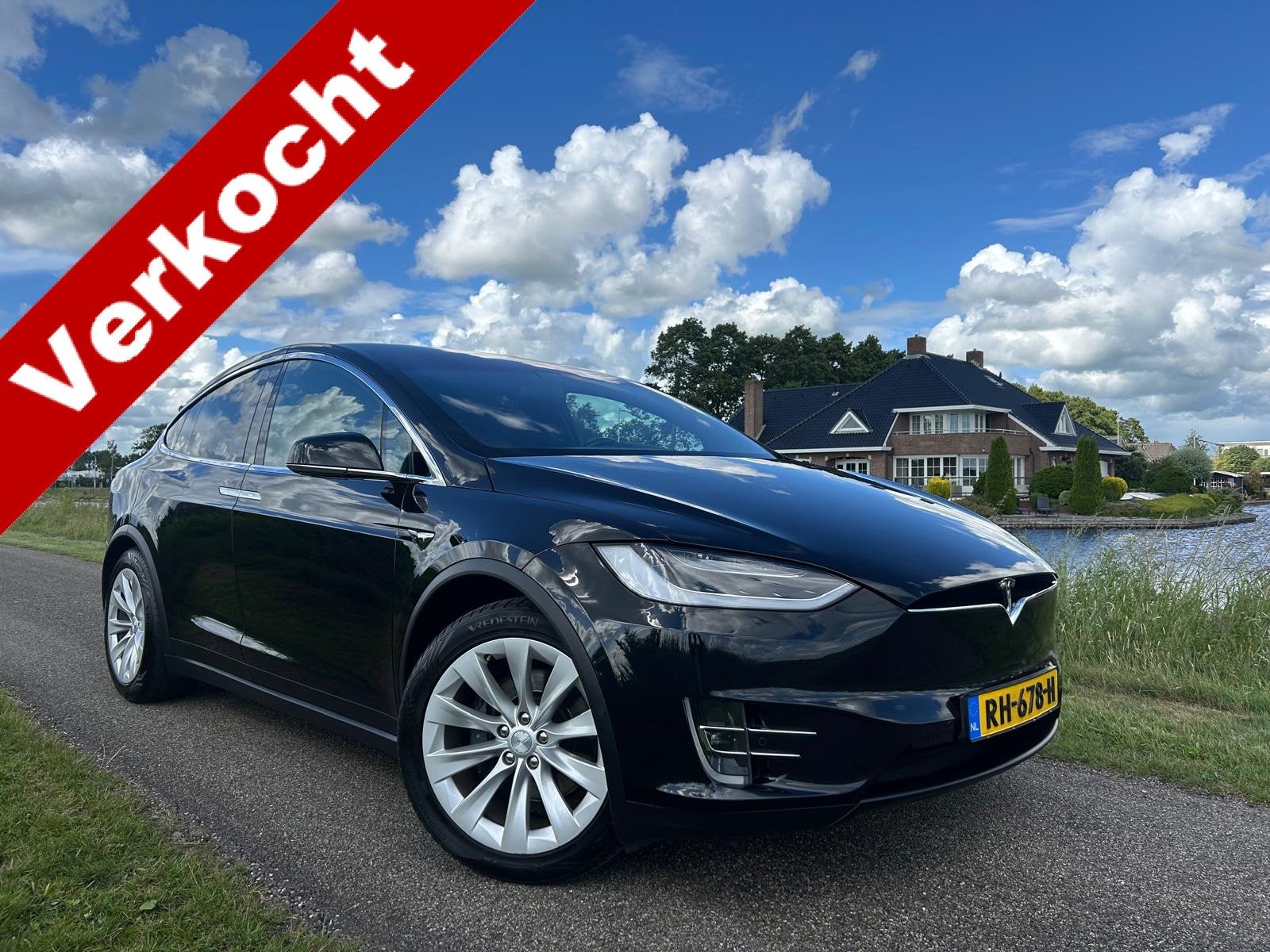 Tesla Model X 100D | SOH 91,2 | Leer | Stoelverwarming | Dod, Auto's, Automaat, Gebruikt, Zwart, Zwart
