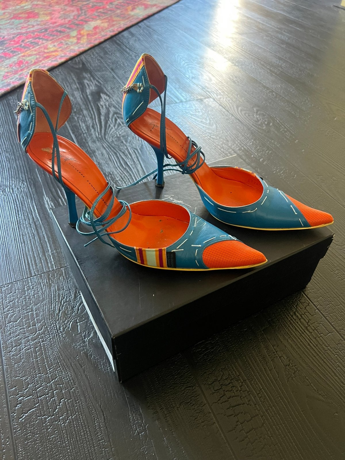 Guiseppe Zanotti Multi coloured heel, Ophalen, Pumps, Overige kleuren, Zo goed als nieuw