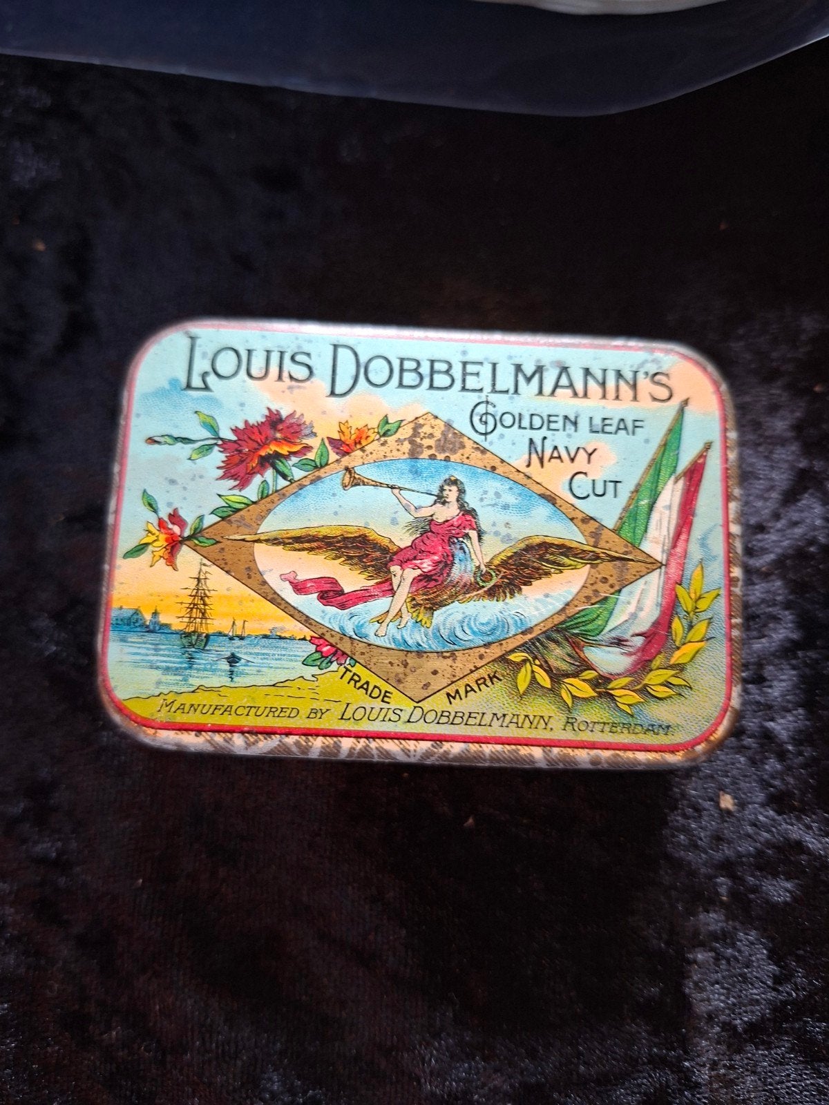 Antiek Louis Dobbelmann's Golden Leaf Navy Cut blik, Verzamelen, Ophalen of Verzenden, Gebruikt, Overige, Overige merken