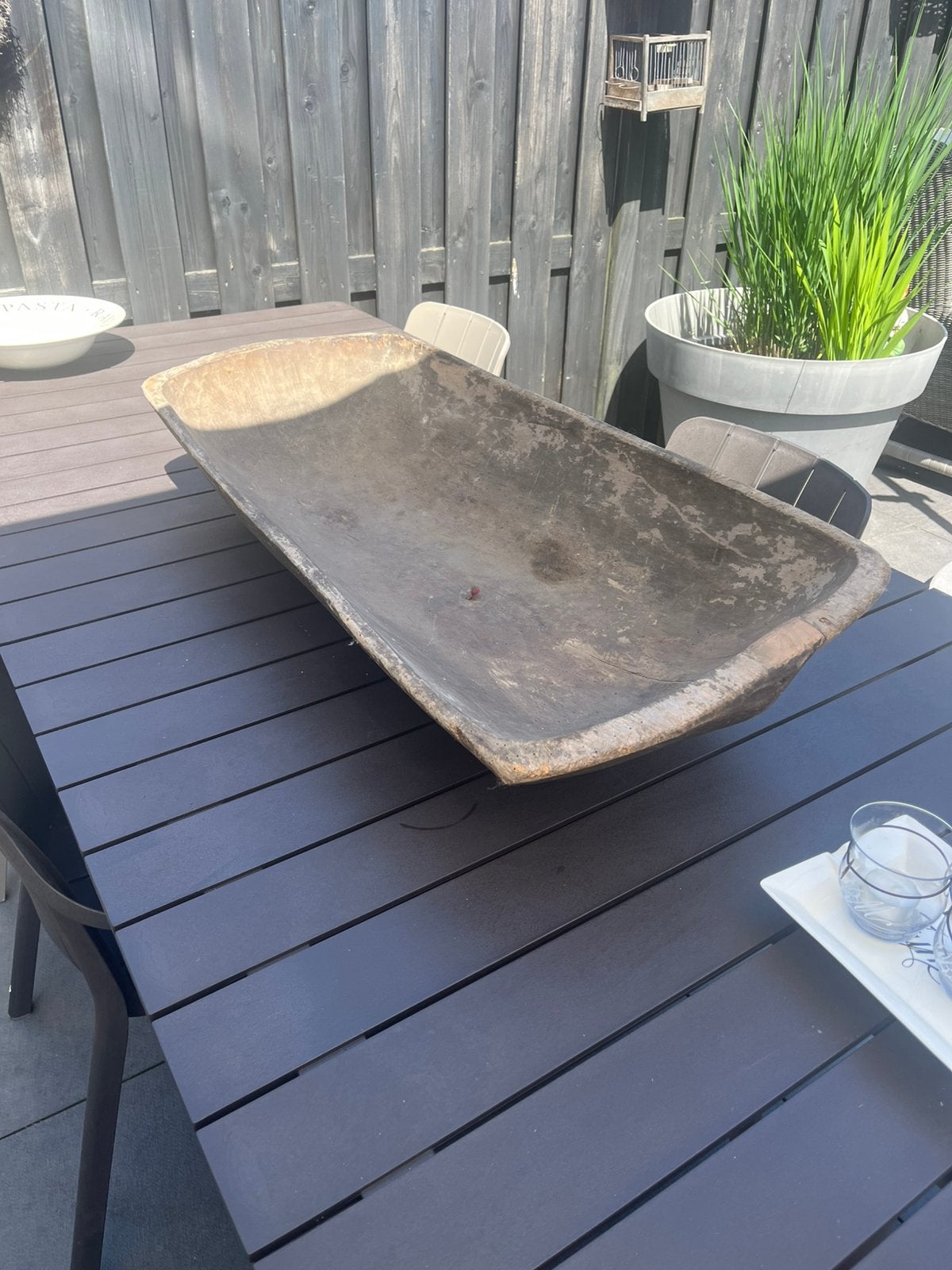 Grote stoeresobere houten bak / trog, Ophalen, Gebruikt