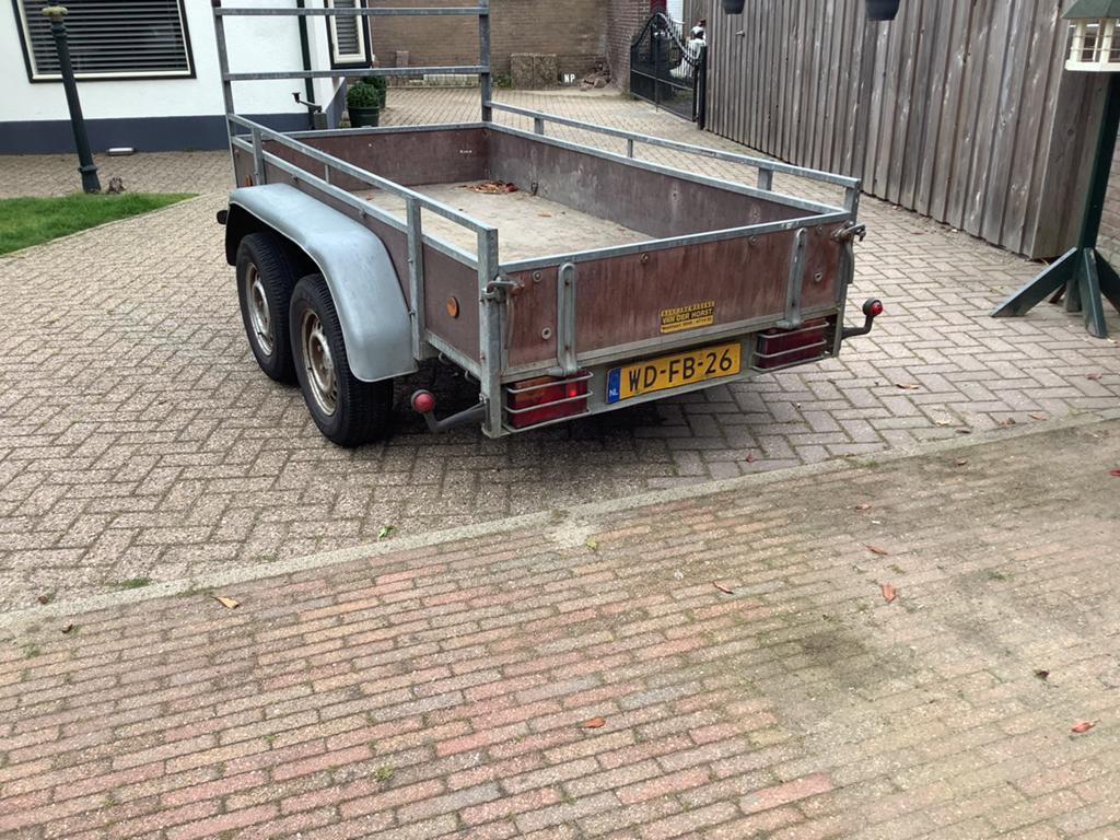 Tandemasser Aanhanger Geremd, Auto diversen, Aanhangers en Bagagewagens, Ophalen, Gebruikt
