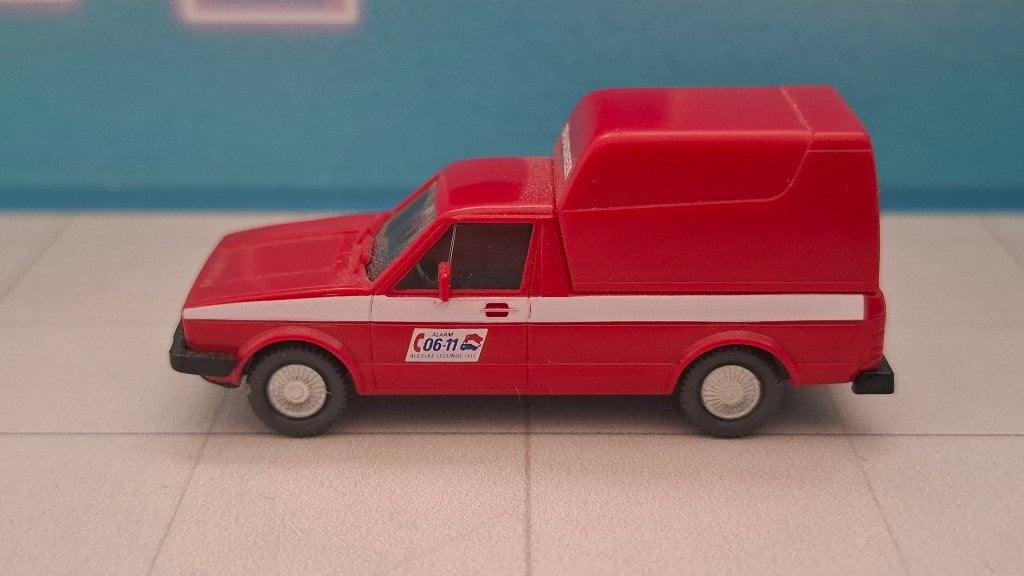 Wiking 1:87 Volkswagen Caddy brandweer 06-11, Ophalen of Verzenden, Gebruikt, Auto, Wiking