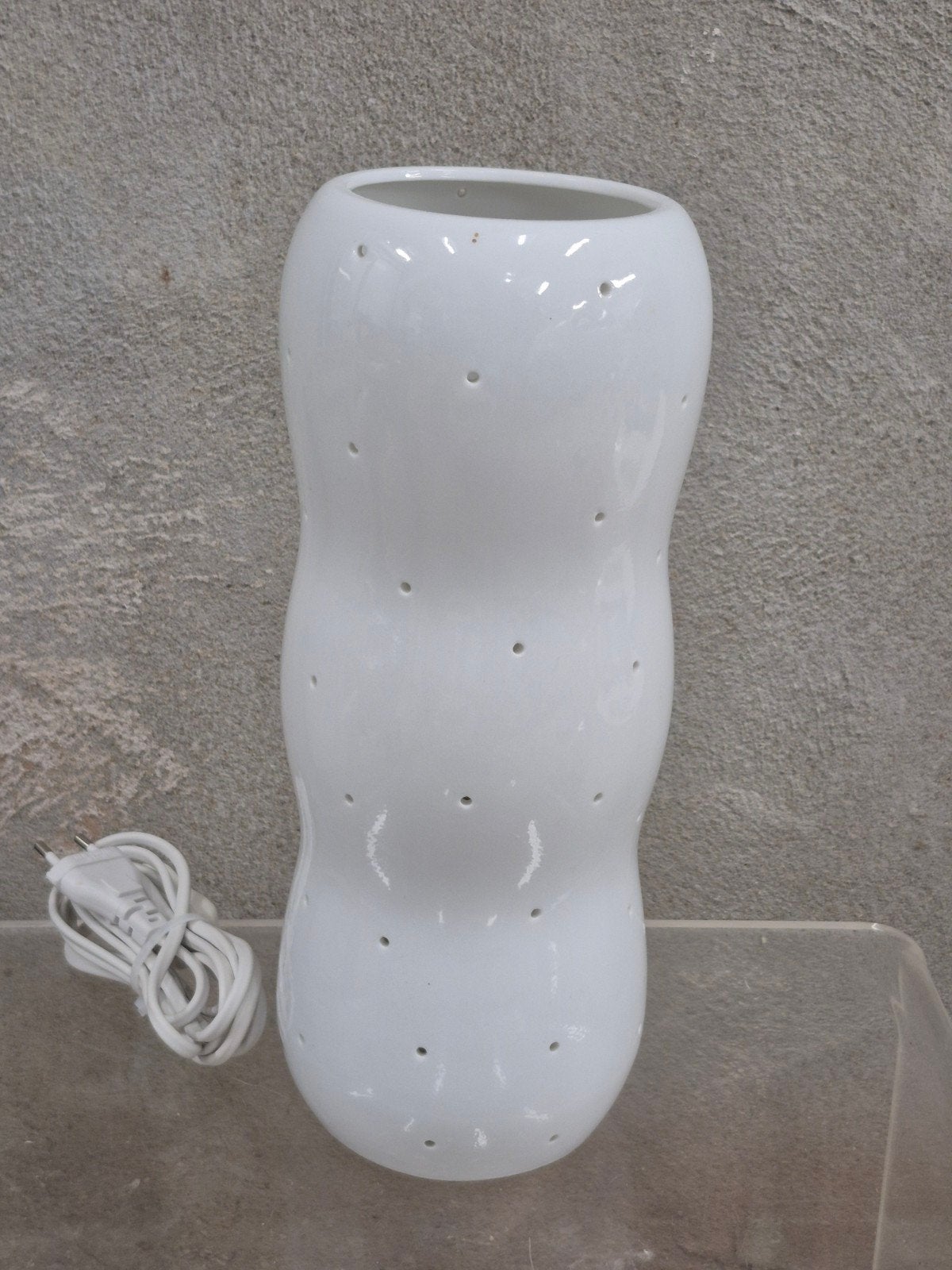 IKEA DAMSTA tafellamp wit porselein 30cmB0013, Met schakelaar, Wit, Ophalen of Verzenden, IKEA