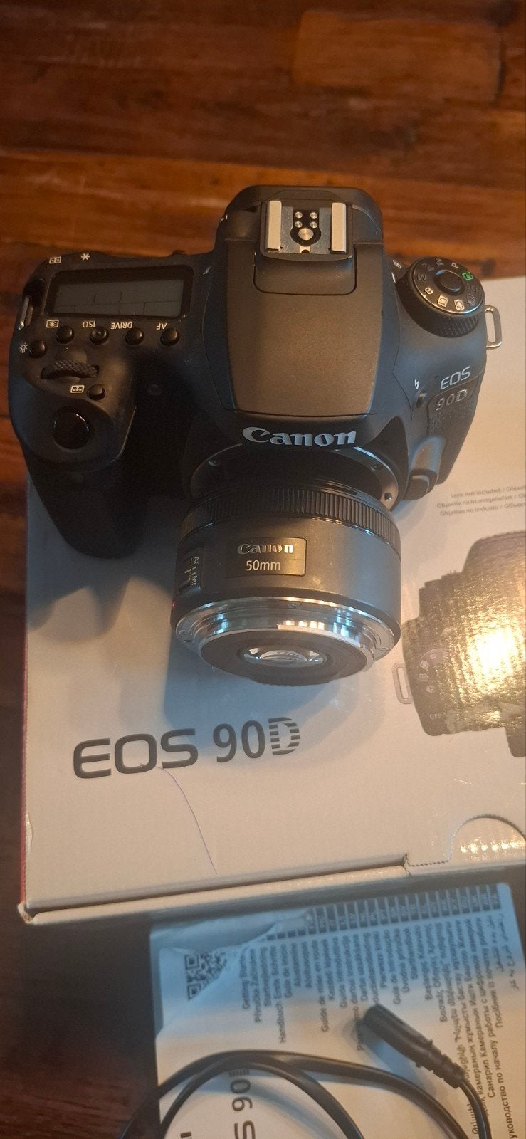 Canon EOS 90D Spiegelreflexcamera met 50mm lens, Handleiding, Spiegelreflex, Canon, Zo goed als nieuw