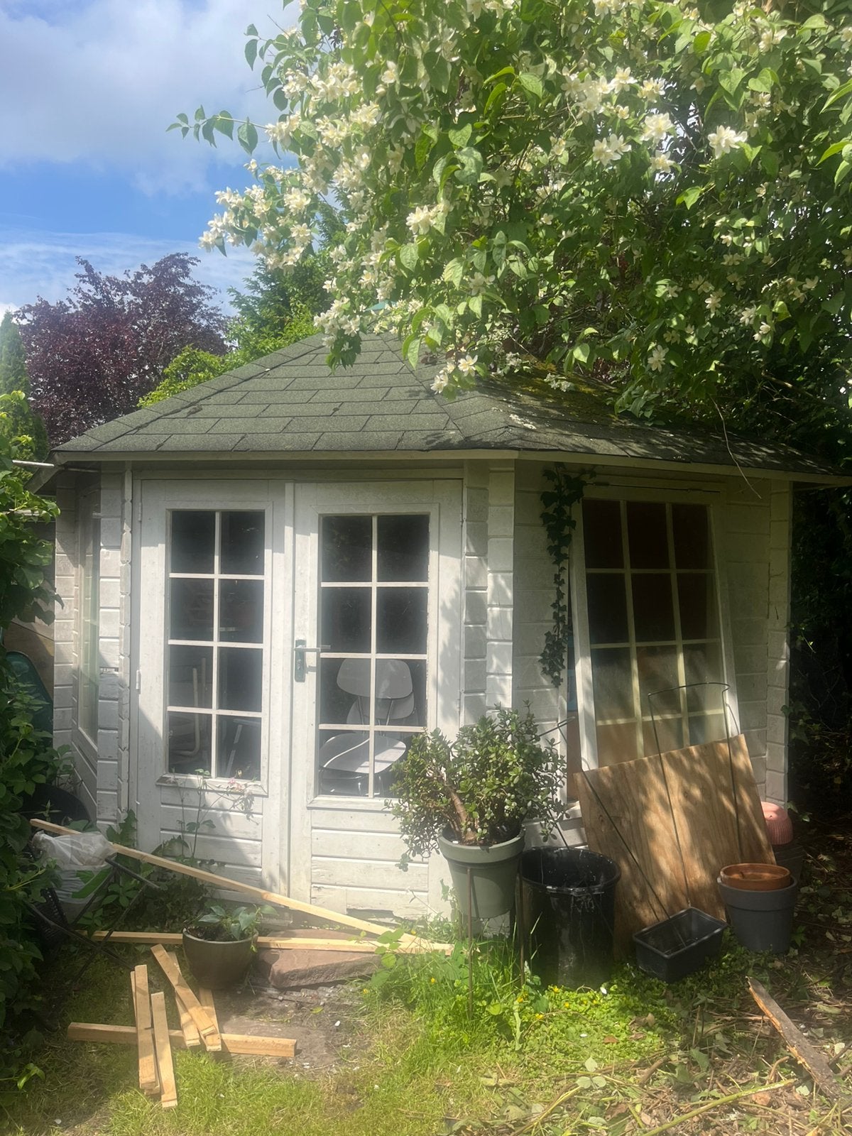 Gratis af te halen tuinhuis, Tuin en Terras, Tuinhuizen, Ophalen, Gebruikt, 250 tot 500 cm