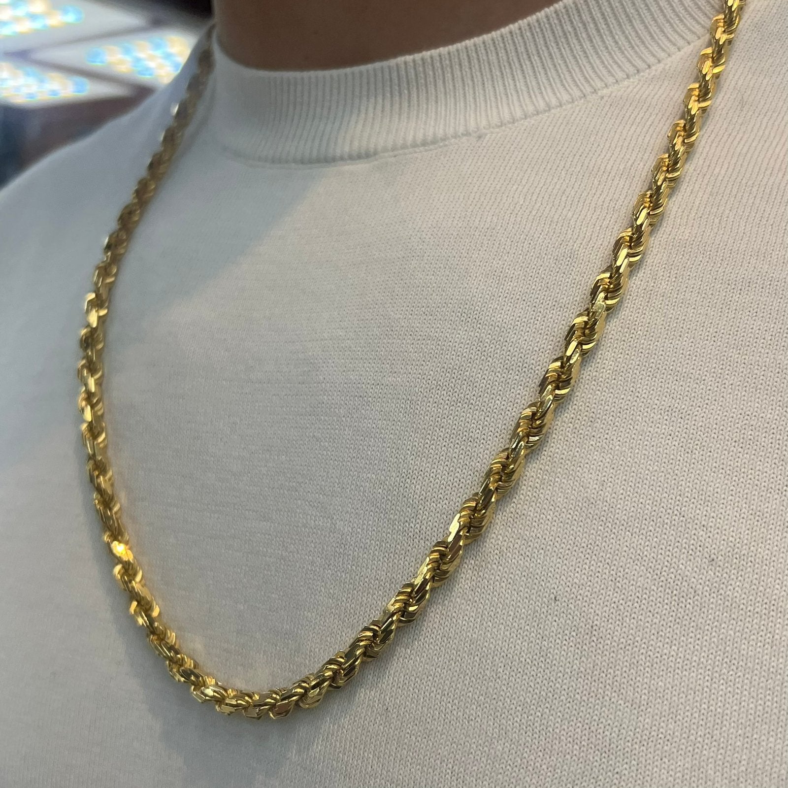 18k gouden rope chain ketting massief 110 gram!, Sieraden, Tassen en Uiterlijk, Kettingen, Ophalen of Verzenden, Nieuw, Goud