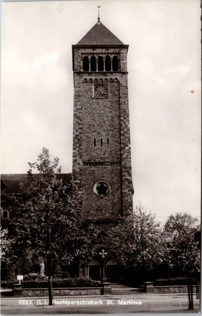 Beek Limburg - Hoofdparochiekerk St. Martinus, Verzenden, 1960 tot 1980, Gelopen, Limburg