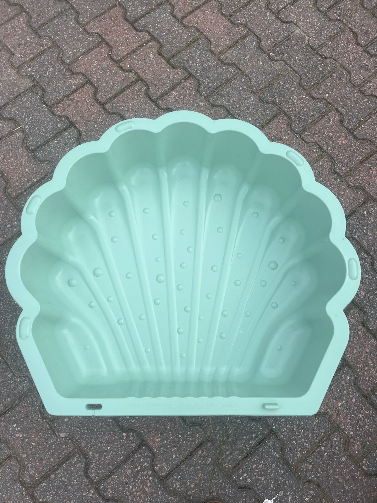 Zand- en waterschelp pastel groen, 2-delig met deksel, Kinderen en Baby's, Speelgoed | Buiten | Zandbakken, Zo goed als nieuw