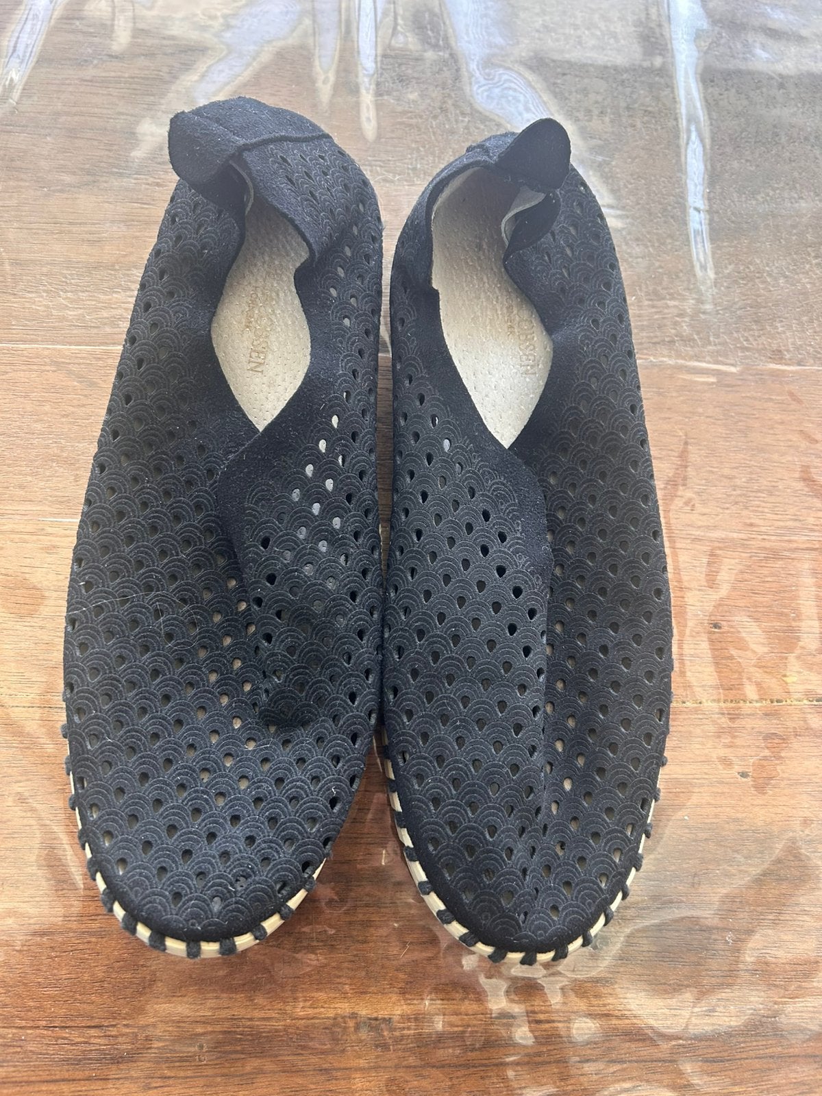 Ilse Jacobsen Tulip 139 slip-on schoenen maat 38 zwart, Zwart, Ophalen of Verzenden, Sneakers of Gympen, Gedragen