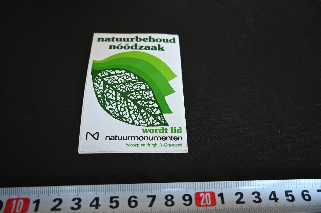 sticker Natuurbehoud nóódzaak Natuurmonumenten, Verzamelen, Ophalen of Verzenden, Zo goed als nieuw