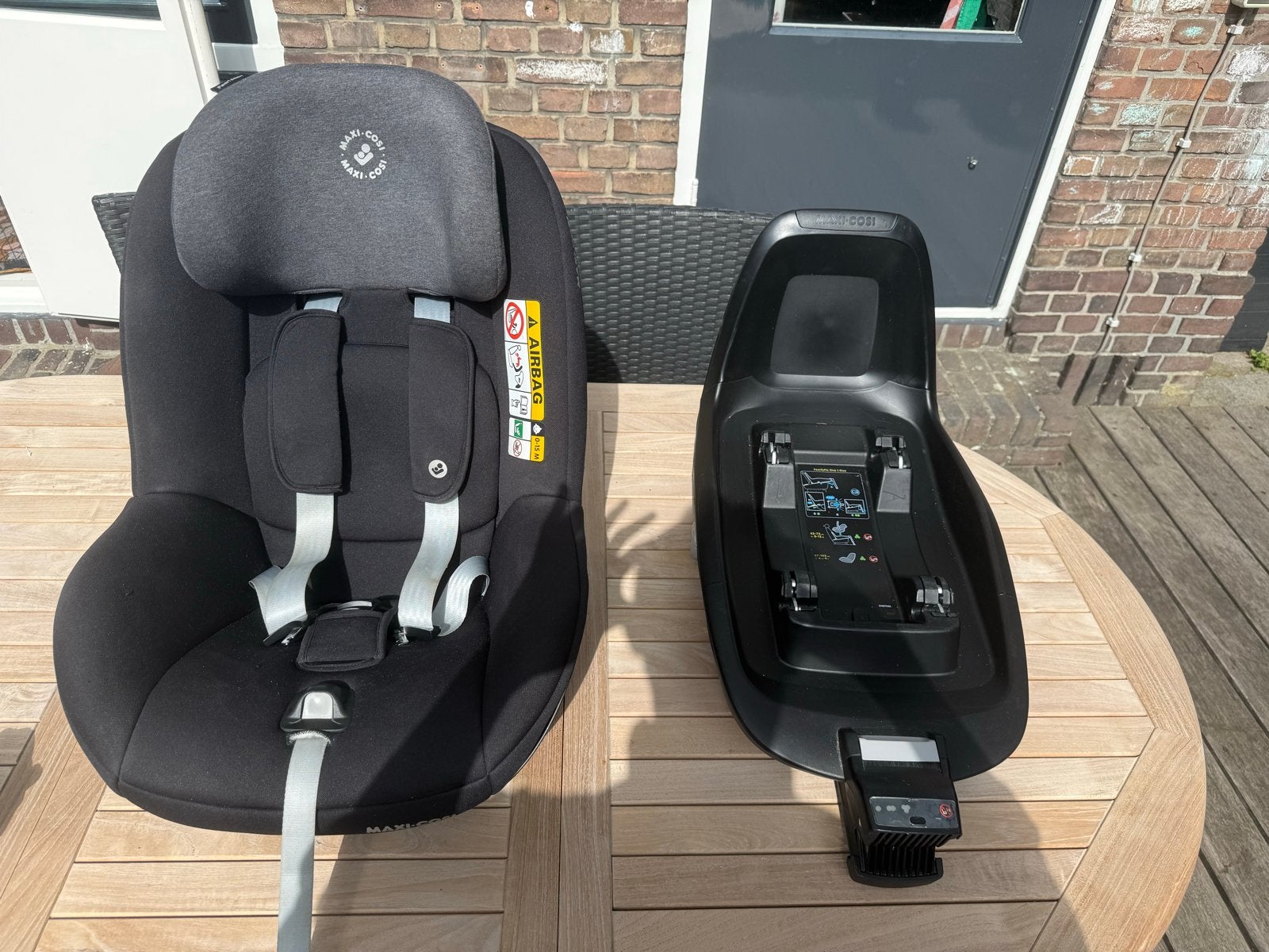 Maxi-Cosi Pearl Smart i-Size autostoel met FamilyFix One i-S, Ophalen, Gebruikt, 0 t/m 18 kg, Verstelbare rugleuning