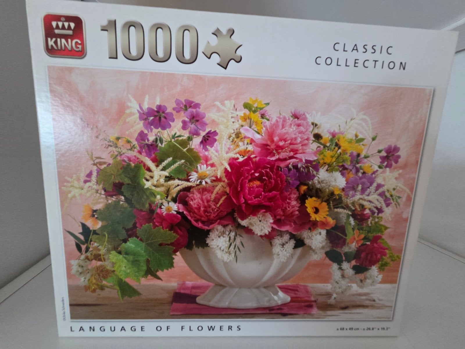 King Legpuzzel 1000 stukjes - Language of Flowers, Ophalen of Verzenden, 500 t/m 1500 stukjes, Gebruikt, Legpuzzel