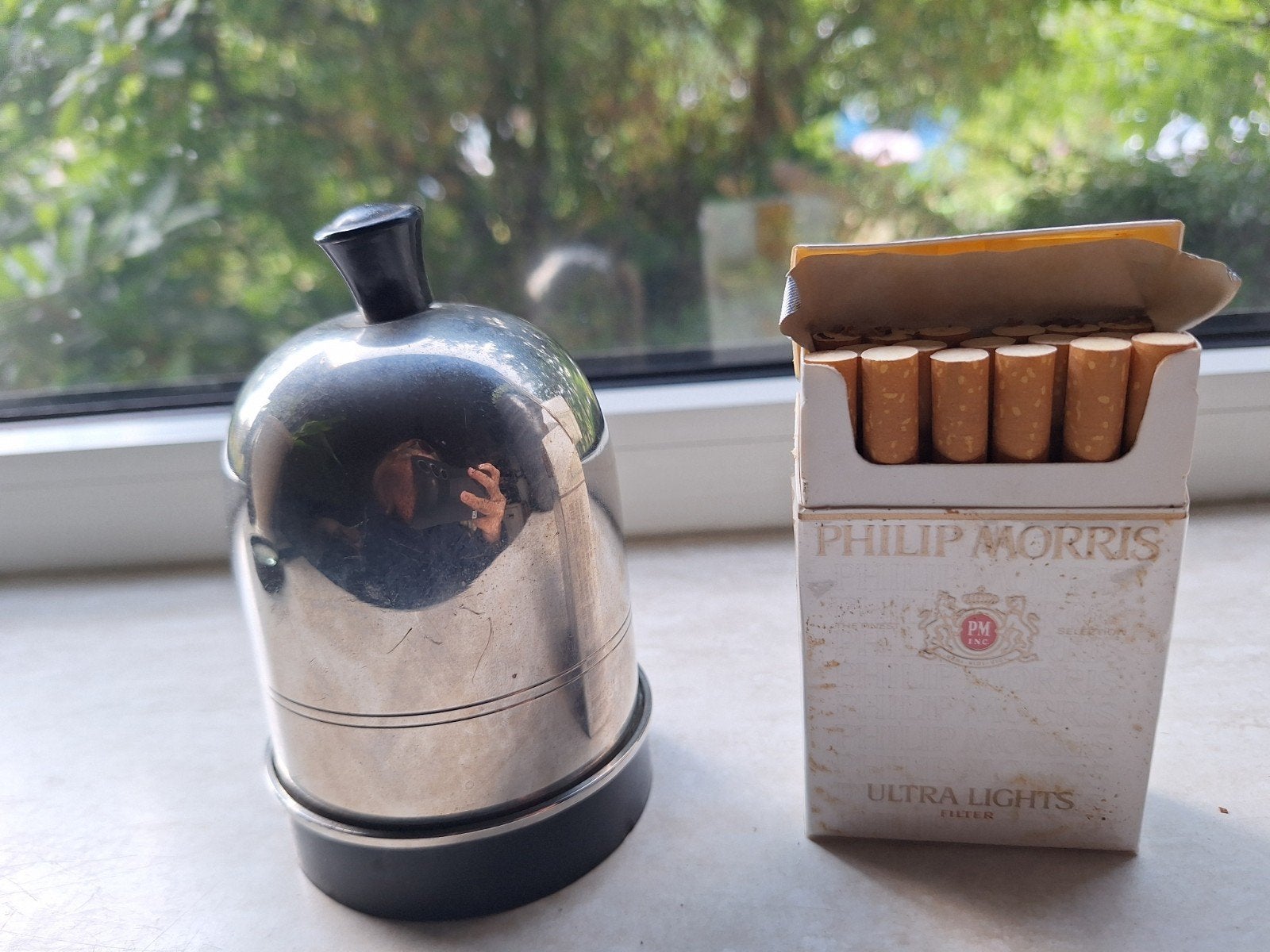 Philip Morris sigaretten en opberghouder., Ophalen of Verzenden, Gebruikt