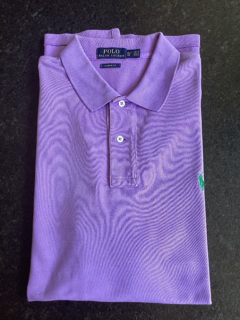 Ralph Lauren herenpolo - zacht paars/lila - Maat XL, Paars, Maat 56/58 (XL), Ophalen of Verzenden, Polo Ralph Lauren