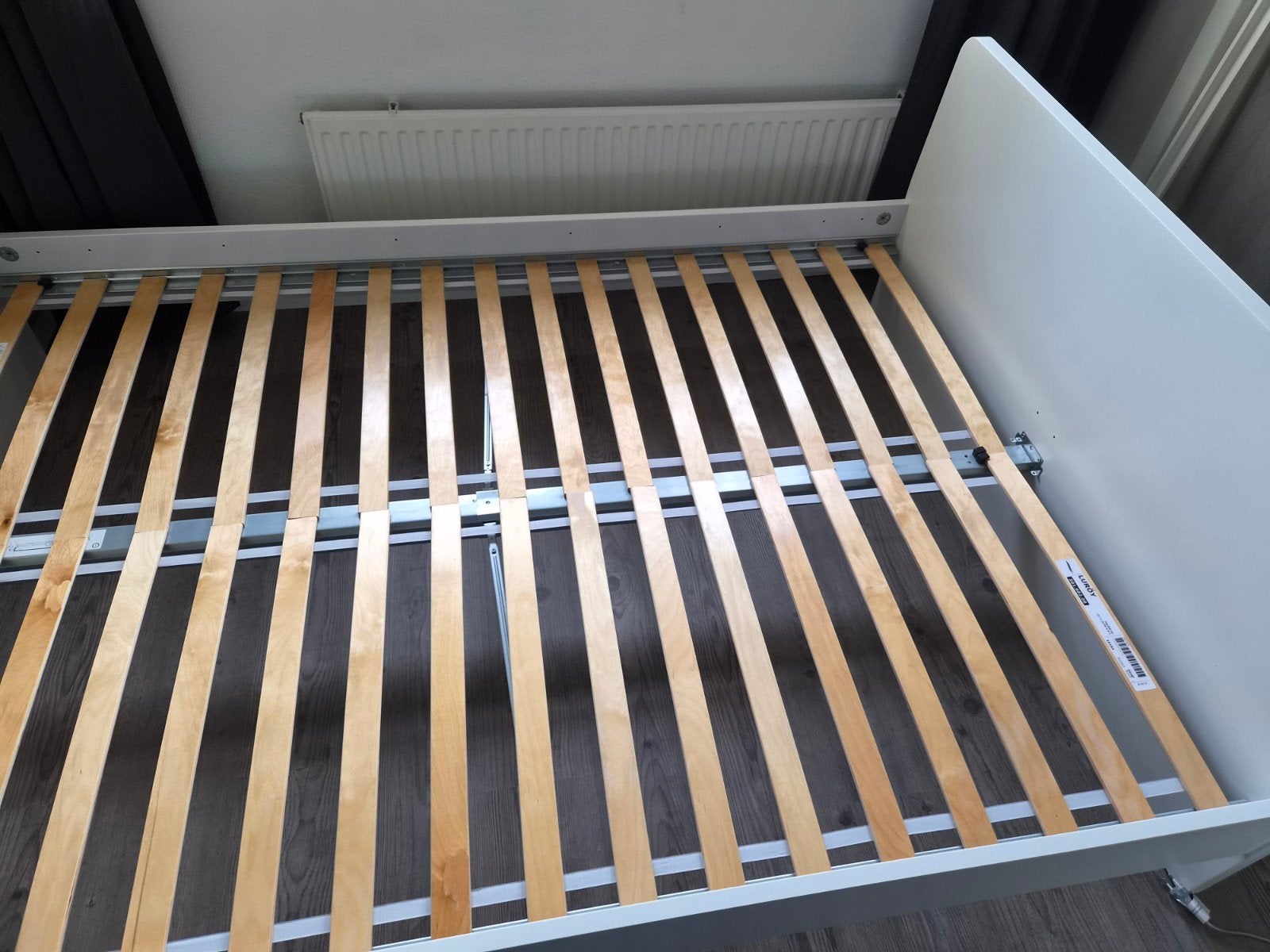 Ikea bed 140x200 met lattenbodem, Ophalen, Gebruikt, Wit, Tweepersoons