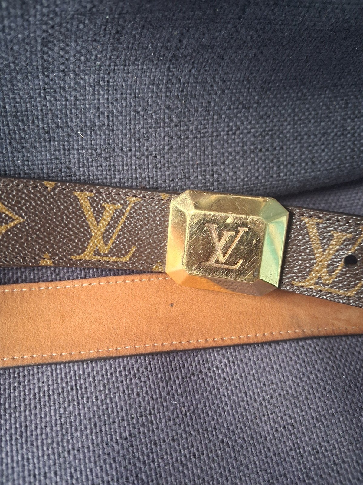 Louis Vuitton riem Monogram M9608 75/30, Minder dan 80 cm, Echt leder, Louis Vuitton, Heupriem