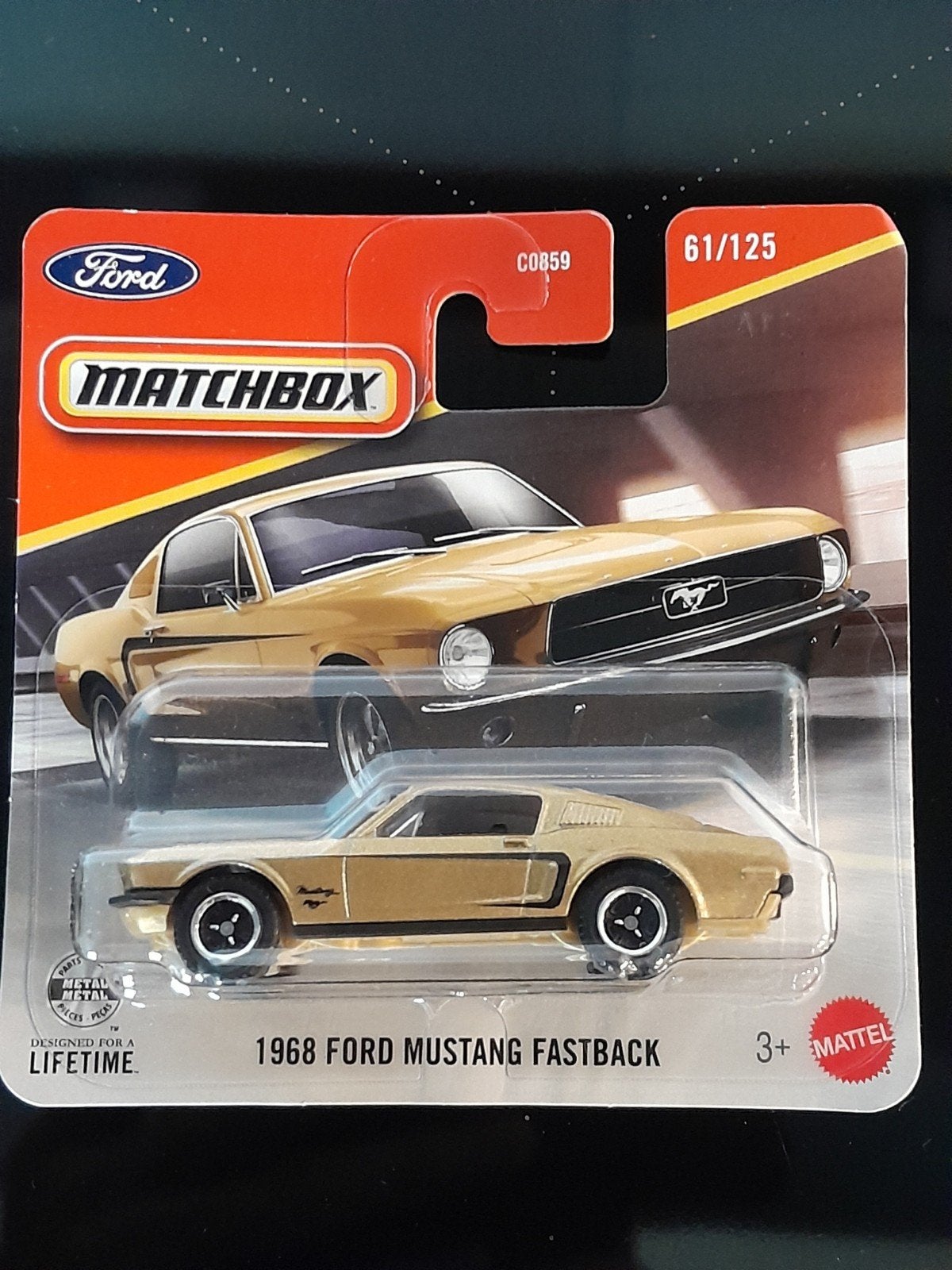 Matchbox 1968 Ford Mustang Fastback.     Matchbox, Ophalen of Verzenden, Nieuw, Auto
