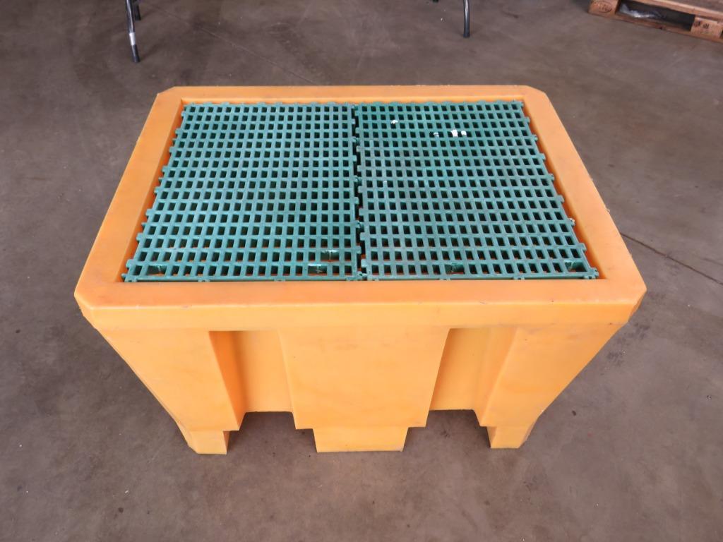 lekbak opvangbak chemiebak milieubak kunststof met rooster, Ophalen of Verzenden