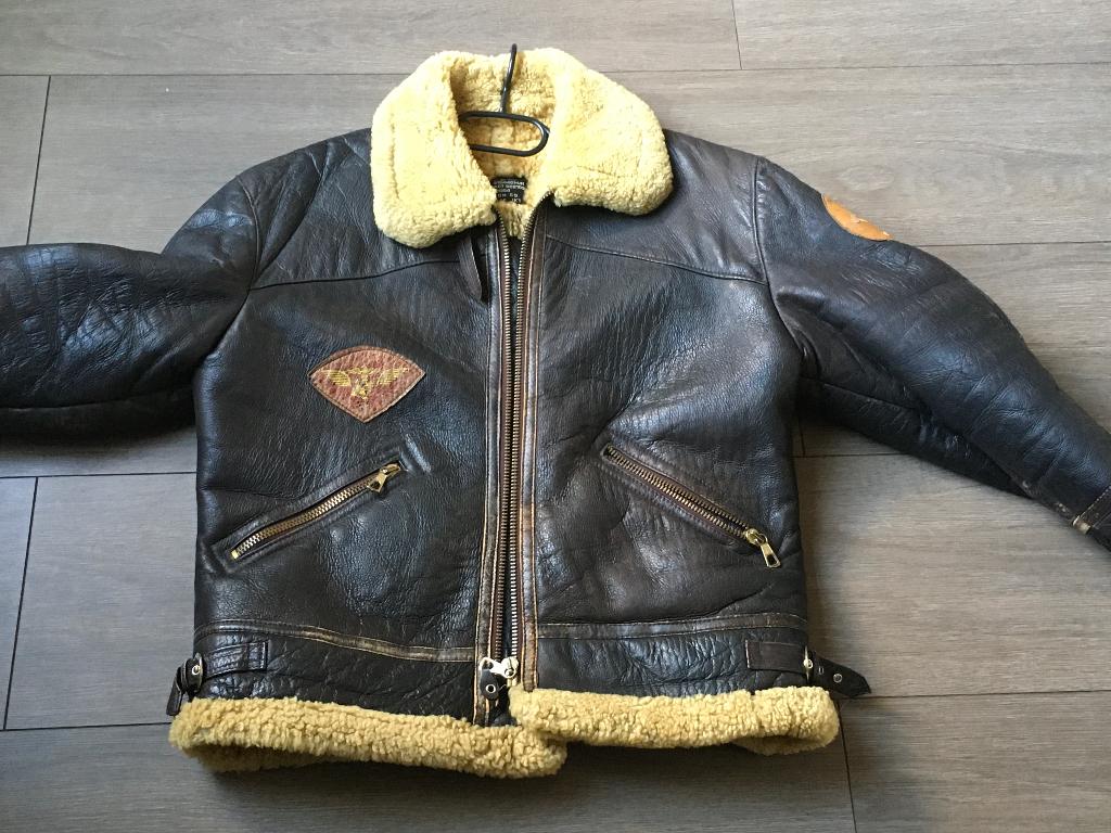 Shearling/Sheepskin/Lammy - Bomber Jacket L, Kleding | Heren, Jassen | Winter, Ophalen of Verzenden, Gedragen, Maat 52/54 (L)