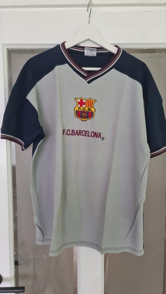 Vintage FC Barcelona Voetbalshirt, Maat 52/54 (L), Barcelona, Blauw, Ophalen of Verzenden