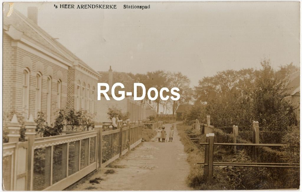 Ansichtkaart Fotokaart Stationspad 's Heer Arendskerke 1904, Verzenden, Voor 1920, Gelopen, Zeeland