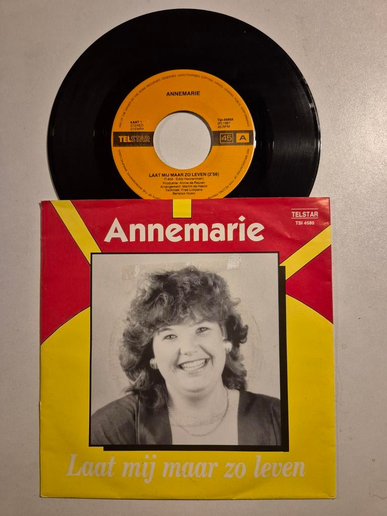 Annemarie-Laat mij maar zo leven, Cd's en Dvd's, Vinyl | Nederlandstalig, Ophalen of Verzenden, Zo goed als nieuw, Overige formaten