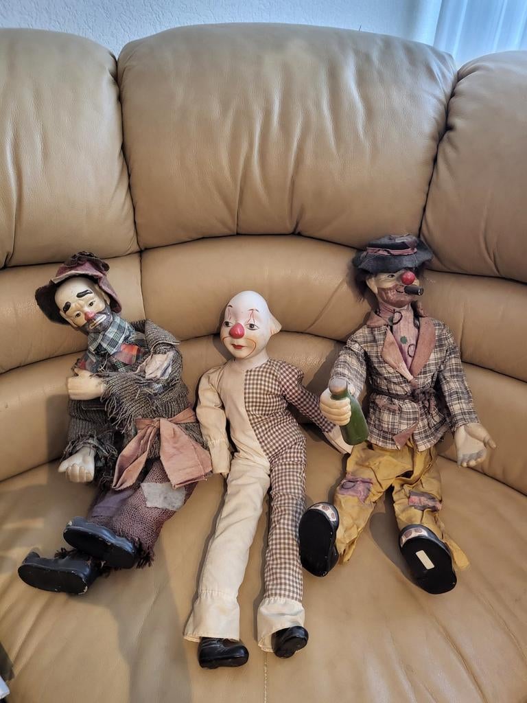 Vintage Clown Poppen Collectie, Antiek en Kunst, Ophalen of Verzenden