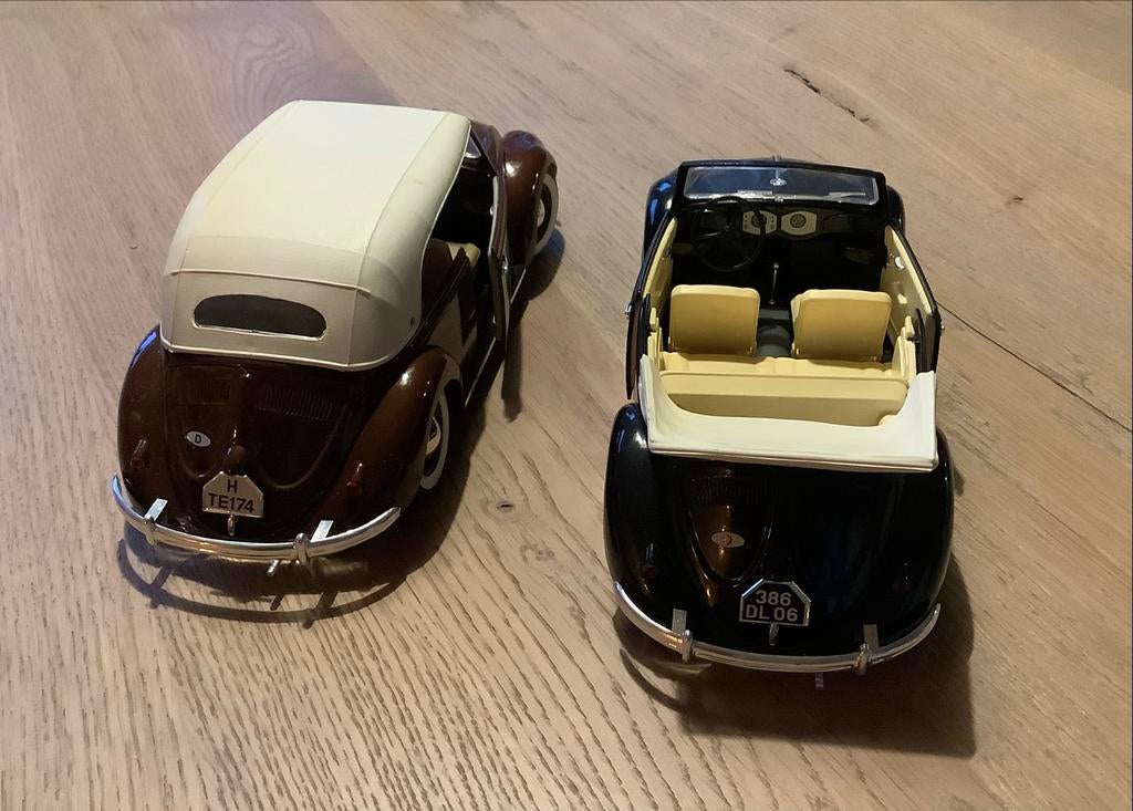 2x Solido Coccinelle VW 1949 Schaalmodel 1:17, cabrio, Ophalen of Verzenden, Zo goed als nieuw, Auto, Solido