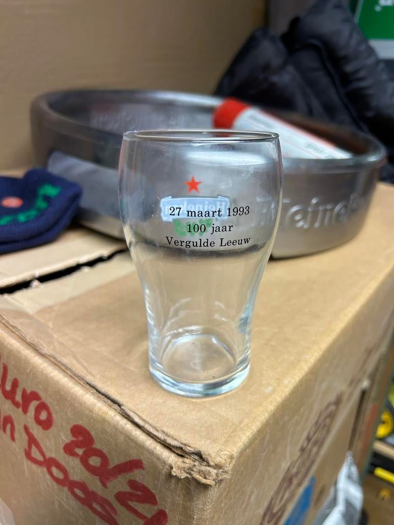 Heineken dubbeldruk glas, Ophalen, Nieuw, Bierglas