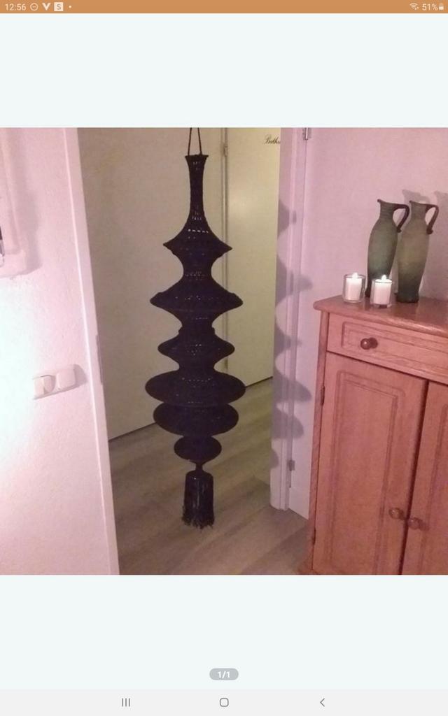 Bohemian visnet kleur zwart 1,65 mtr lang katoen, Ophalen of Verzenden