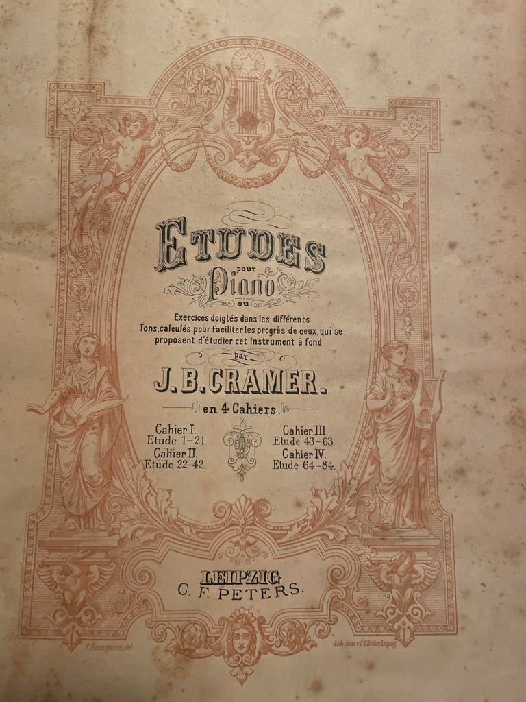 J.B. Cramer Etudes Piano - Klassiek, Muziek en Instrumenten, Bladmuziek, Gebruikt, Klassiek, Ophalen of Verzenden, Artiest of Componist